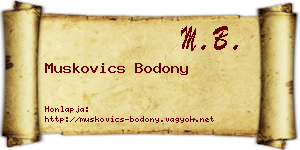 Muskovics Bodony névjegykártya